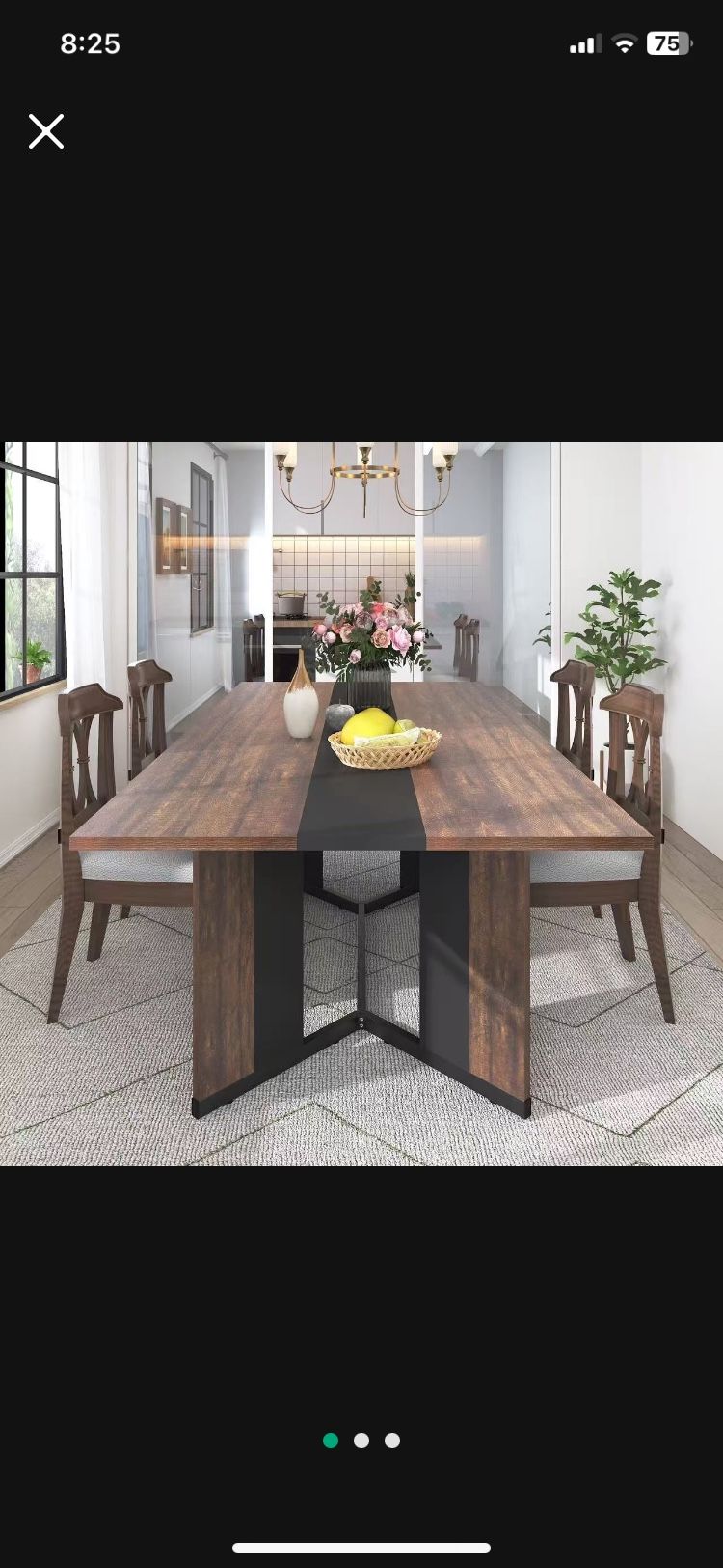 71 inch Large Rectangular Dining Table