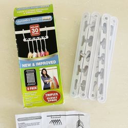 6 Pack Wonder Hanger Max New AS SEEN ON TV – Triples Closet Space