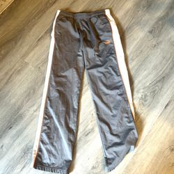 Puma Gray Track Pants men’s with White and Orange Accents size Large 