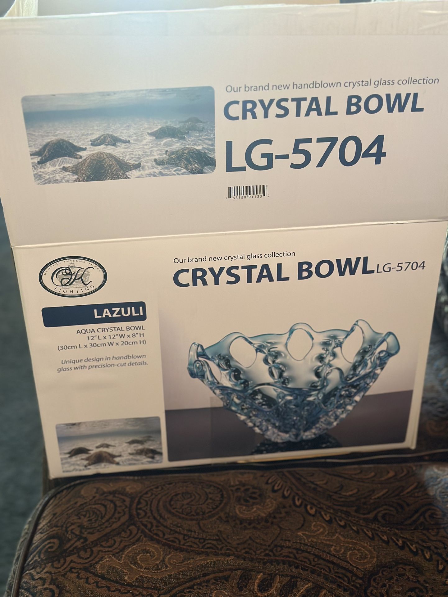 Cristal bowl. Crystal glass Collection 