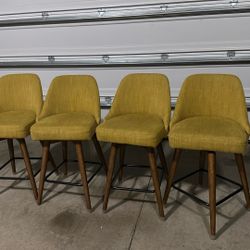 Barstool Chairs Real Pecan Wood