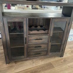 Brown Wooden Credenza