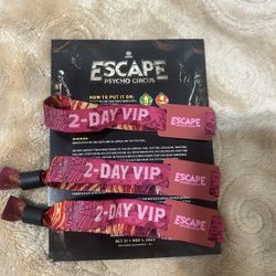Escape 2025 3 VIP Tickets