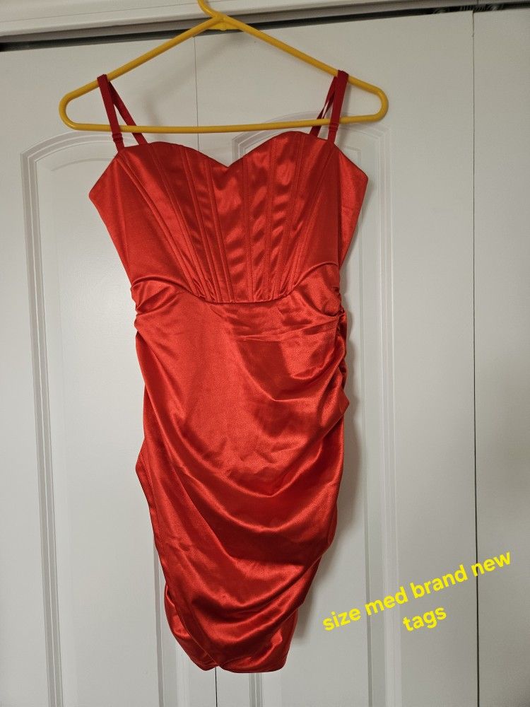 Womens Size Medium Red New Dress Tags 