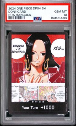 2024 ONE PIECE DOUBLE PACK VOLUME 4 BOA HANCOCK DON!! CARD PSA 10