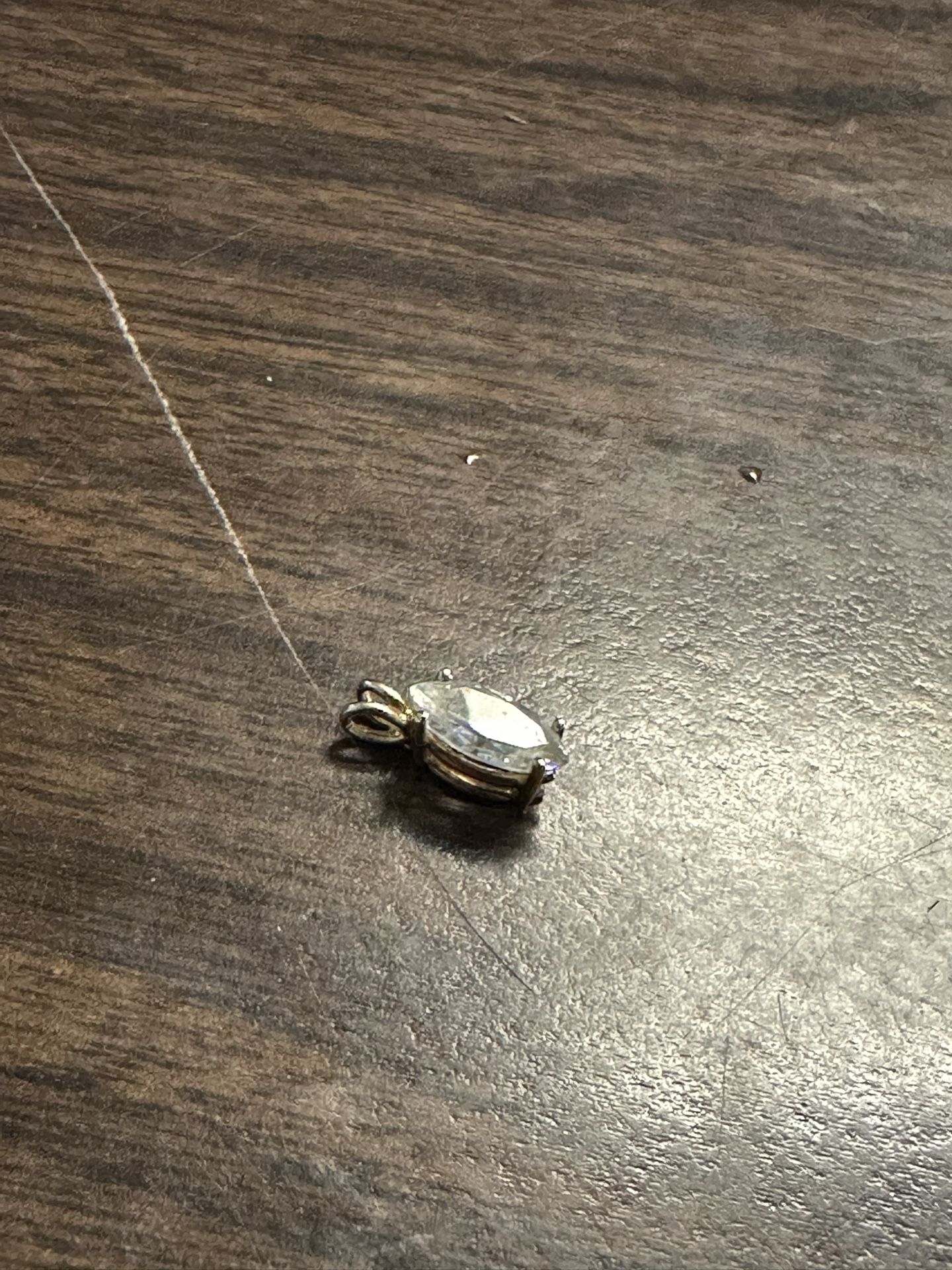 14k Chain With 1.5 K Marquee Cut Diamond