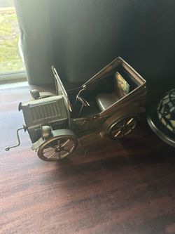 Vintage Copper Tin Metal Car Music Box