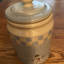 Ceramic Winter Cookie Jar - Crate & Barrel