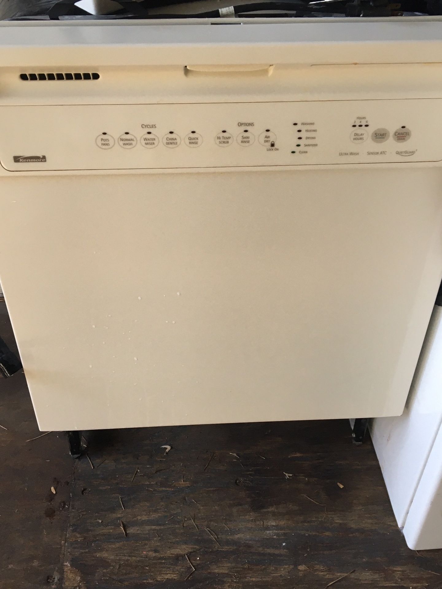 KENMORE OFF WHITE DISHWASHER DISH WASHER WORKS PERFECT CLEAN!!!