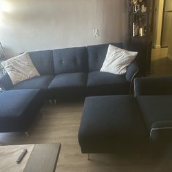 Sectional Sofa With Side Chair 