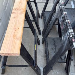 3 Sets Of Saw Horses 