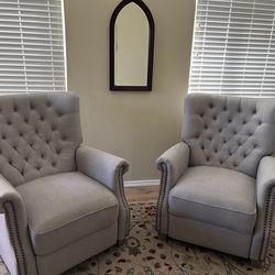 GREY recliners