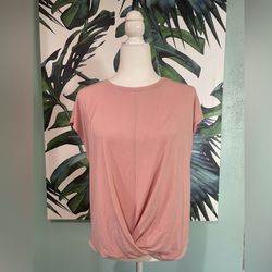 Time and Tru Dusty Rose Short Sleeve Top