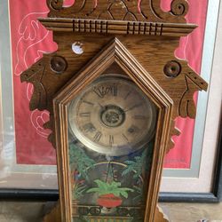 Antique Oak Kitchen-Clock Restoration-Project As-Is, $35.00 Cash Or Zelle