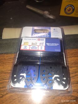 4 Dremel MM480B Universal Quick‑Fit Wood Flush Cut Oscillating Blades, High‑Carbon Steel, 4‑Pack