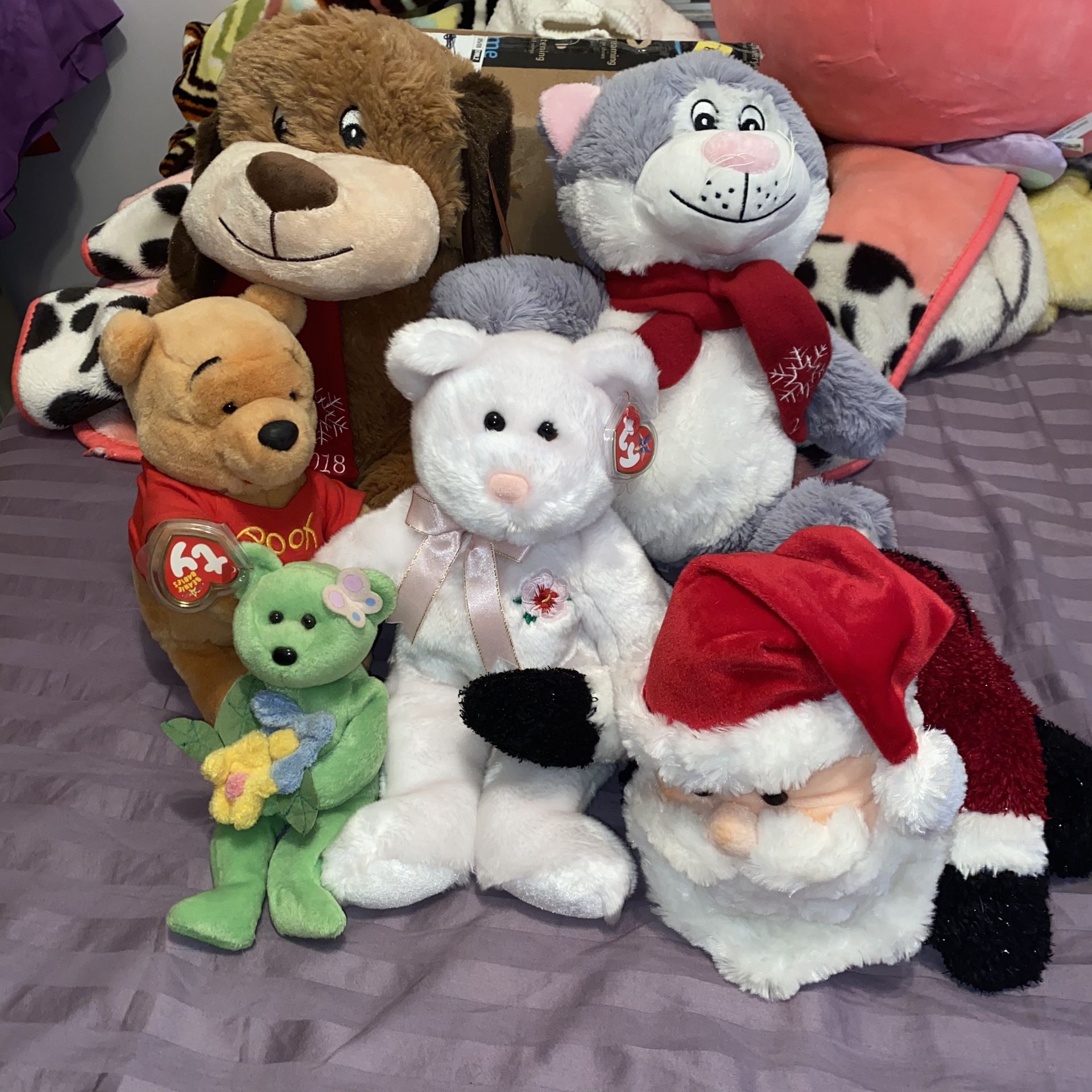 Bundle of stuffed animals