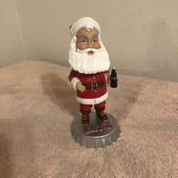 2002 Hardee’s Coca Cola Santa Bobble Head On Cap 7” Tall