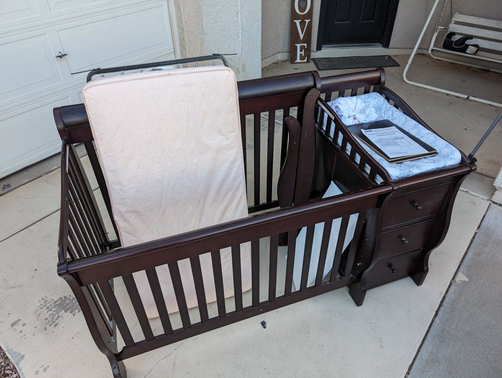 Crib Changing Table Combo 