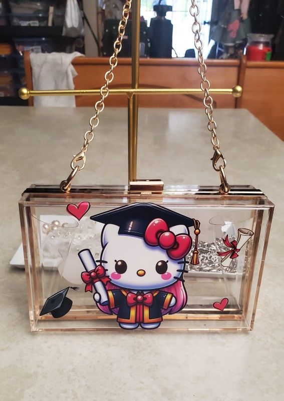 Acrylic Glass Purse Hello Kitty