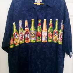 Big Dogs Brand Button Up Blue Shirt Size XL
