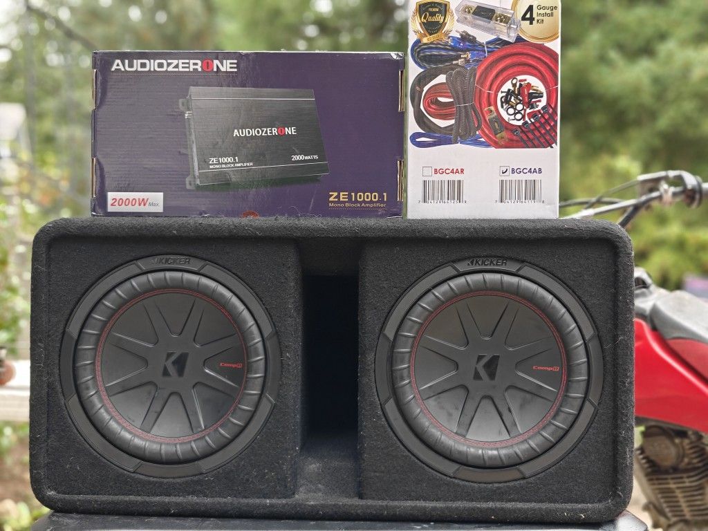 Kicker Comp R 10s Ported Box New Amp And Wiring Kit