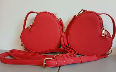 Red Heart Shape Crossbody Handbag