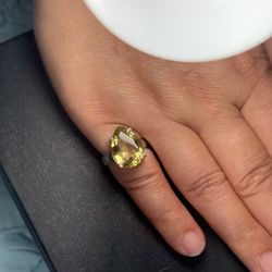 Handmade New 925 Sterling Silver Lemon Quartz Ring - Size 5.7