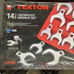 Tekton 1/2" Drive Jumbo Crowfoot Wrench Set,14-Piece SAE