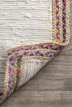 Ivory Braided Cotton Rug 3x5’