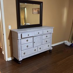 Dresser with mirror and Cabinets