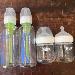 Glass baby bottles