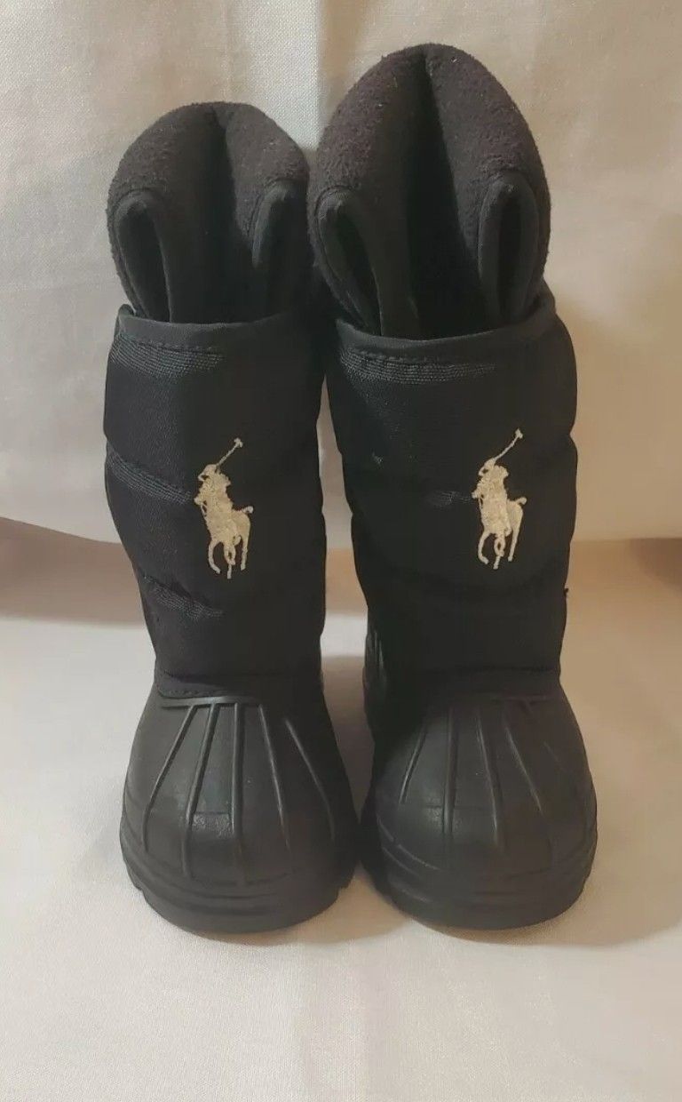 Polo Ralph Lauren Vancouver Snow Boots  - Black size 4 toddler  (10 cm) NEW