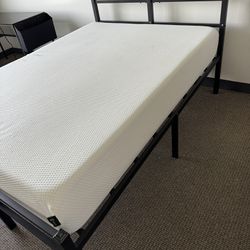 Full Bed Set (frame & Zinus mattress memory foam)