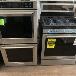 Kitchen Aid Stove New Open Box And Used Double Oven Stainless Steel 