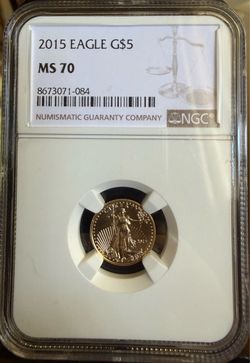 2015 Gold American Eagle $5