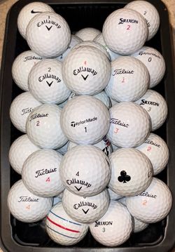 50 Golf Balls As Pictured - Callaway, TaylorMade, Titleist......