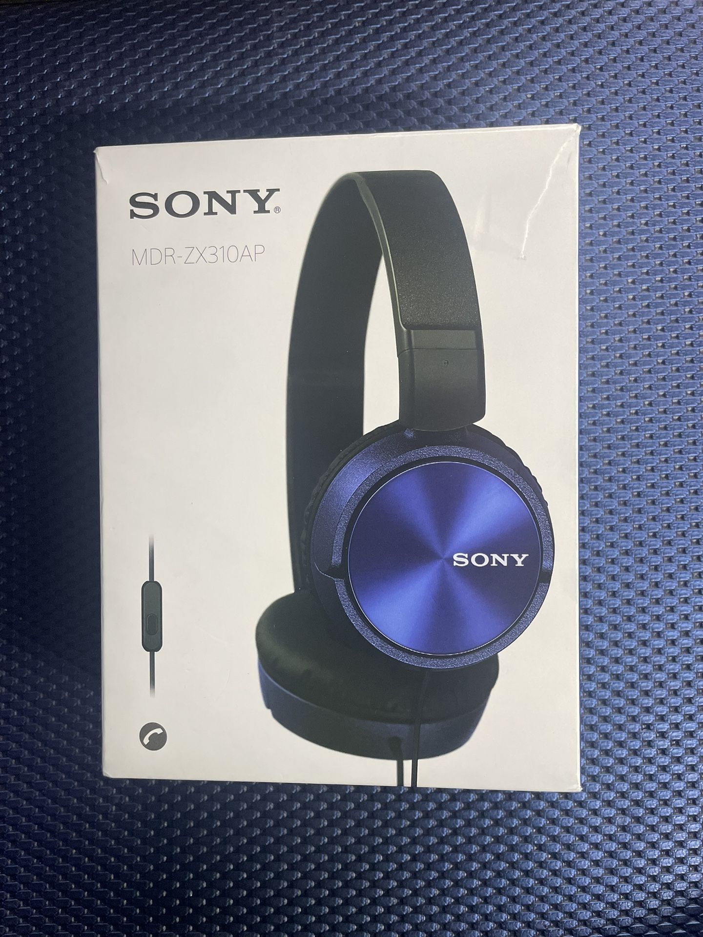 Sony ZX Series Wired On Ear Headphones with Mic “BLUE” - MDR-ZX310AP