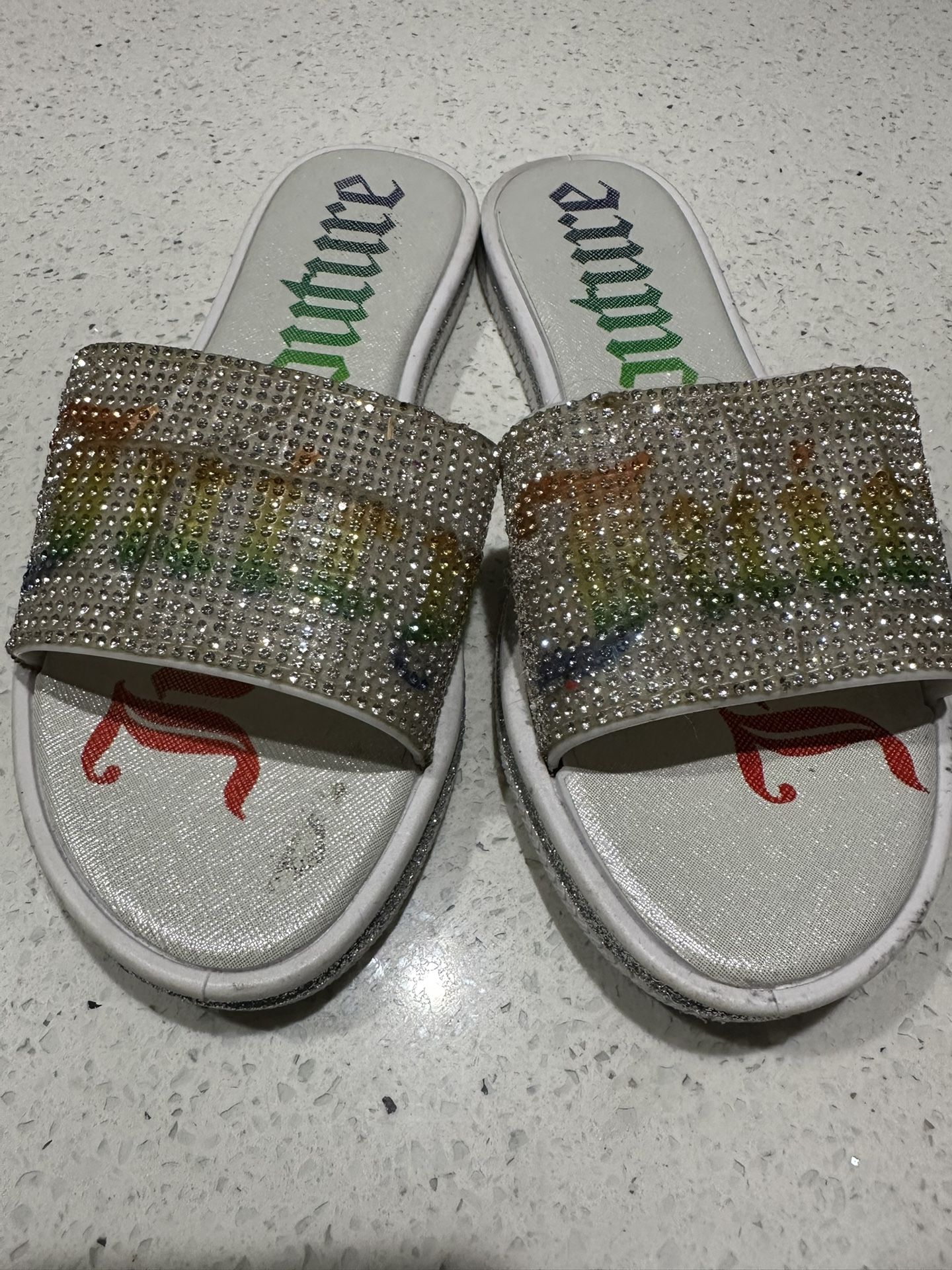 Juicy Coutures Rhinestones Slides 6