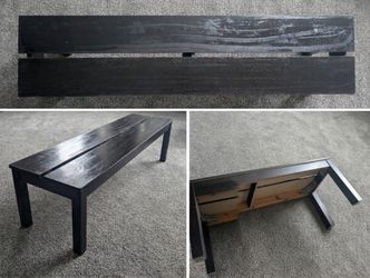 Sturdy wood entry bench