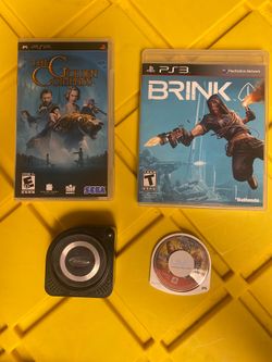 PlayStation gaming lot including PSP and PS3 games plus PSP accessories