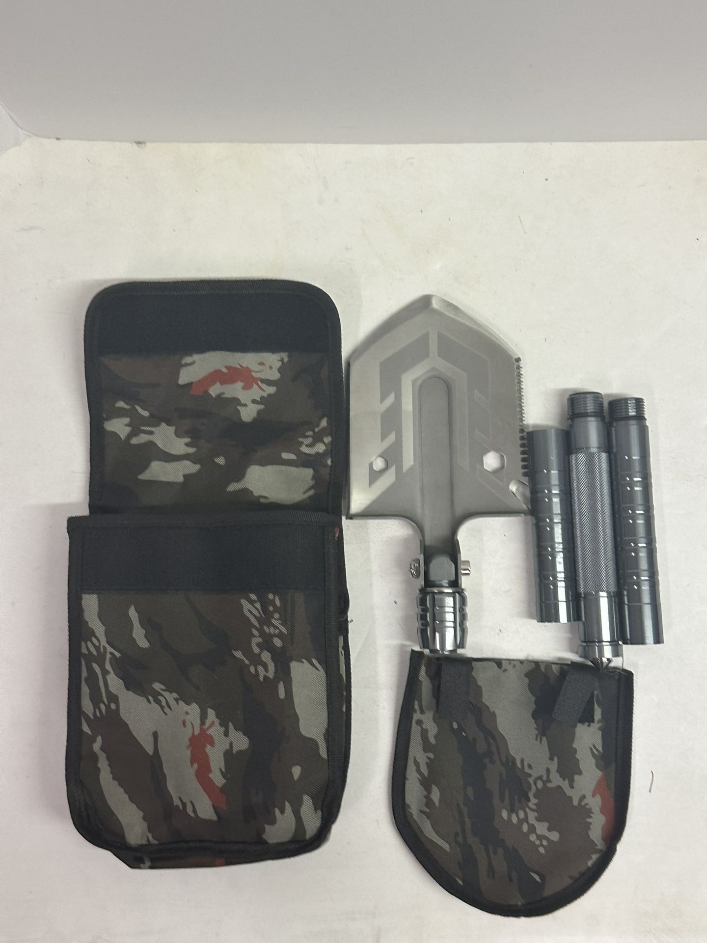 Screw-on Handle Survival Shovel E-Tool Serrated Edge