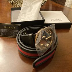 Gold Gucci Buckle  Luxury Designer Belt