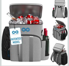 Insulated Backpack Cooler - 54 Cans, 24 Hour Cooling