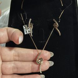 Set  Le Vian 14K Rose Gold Chocolate Quartz And Diamond