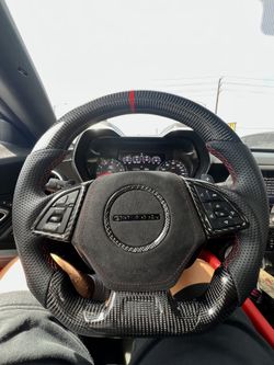 Camaro carbon fiber steering wheel and bag