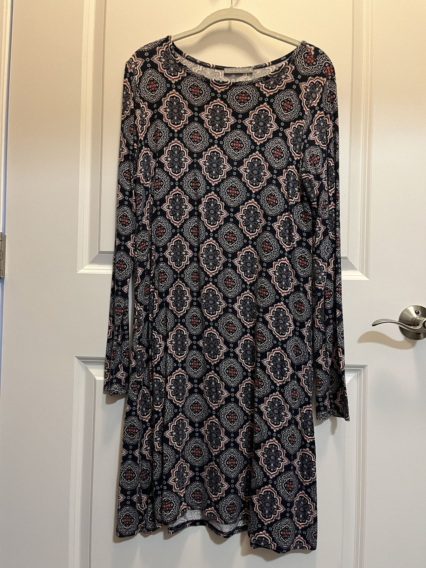 Long Sleeve Paisley Loveappella Dress