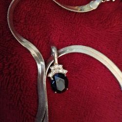 Women's Gold Plated Necklace With Amethyst Stone