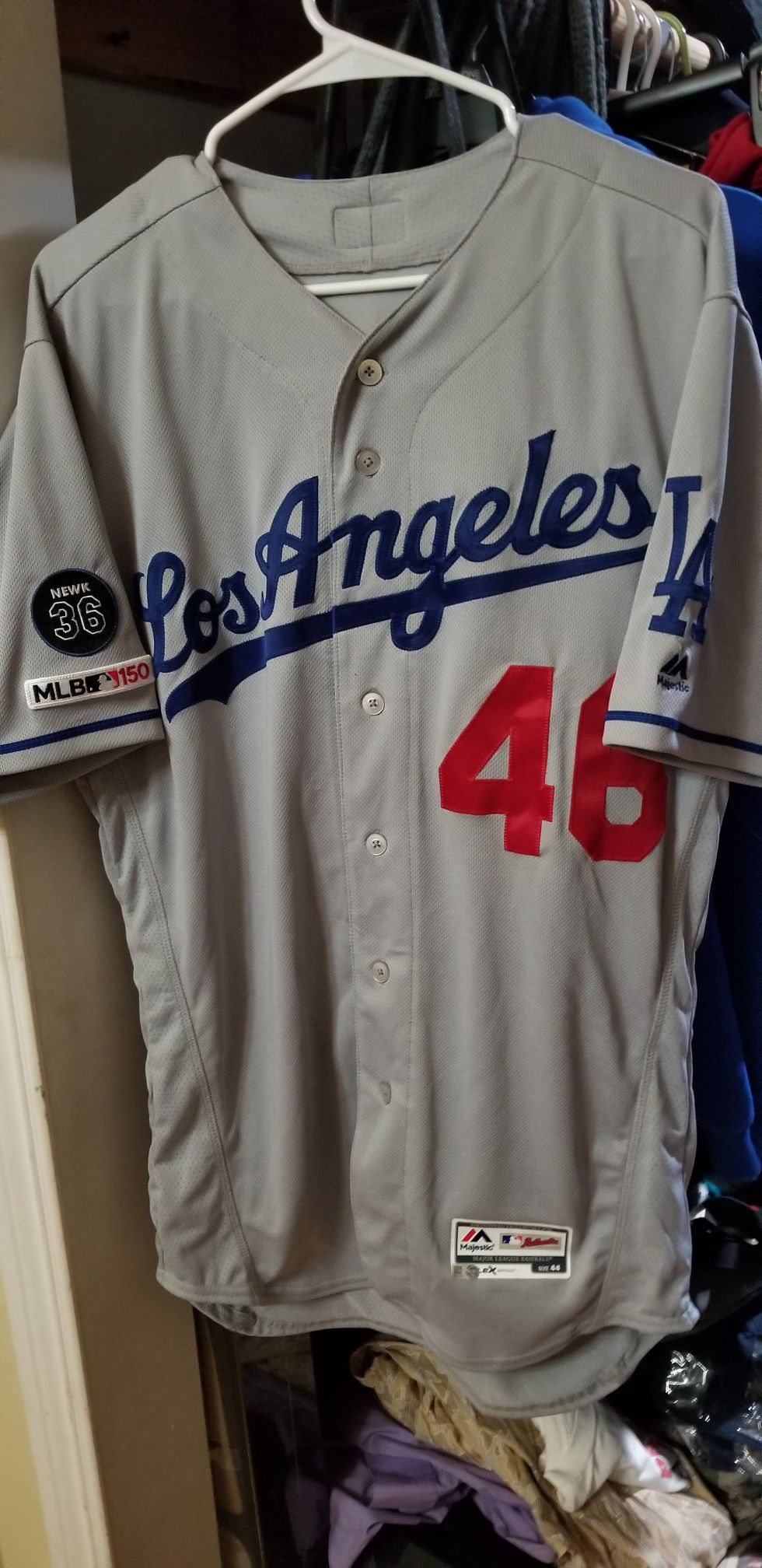 RARE Los Angeles Dodgers Authentic Flex Base Majestic Jersey Size 46