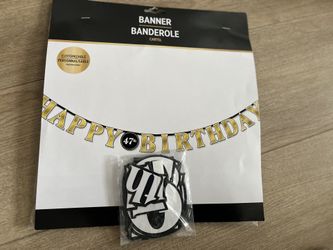 Customizable Happy Birthday Banner