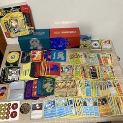Assorted Pokemon Cards With Accessories 